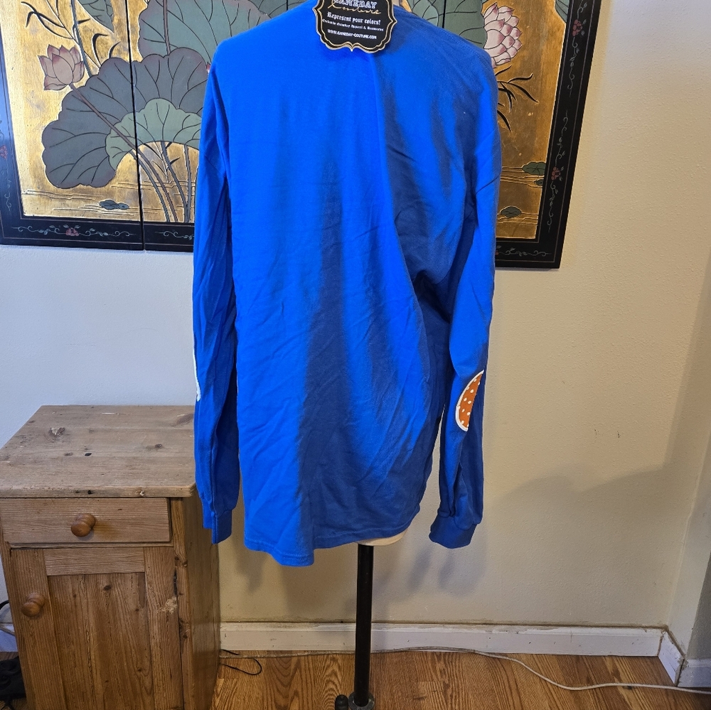 Blue Long Sleeve 'FOR LIFE' Gator Shirt Men's Size XL NWT - Picture 2 of 7